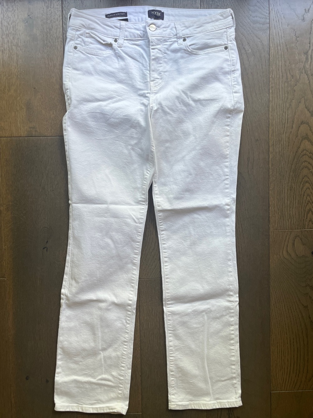 NYDJ White Straight Leg Jeans — Clean Classic Fit